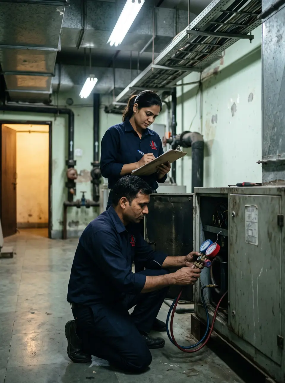 Illustrative HVAC maintenance setting for SMSA facility management services