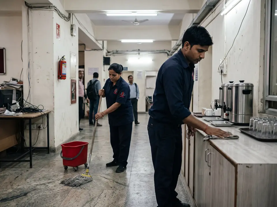 Illustrative facility management team setting for SMSA housekeeping services