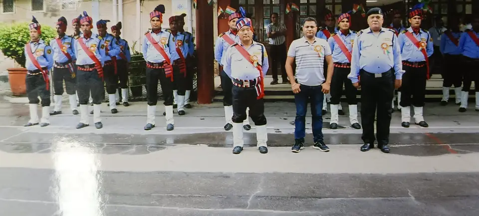 SMSA ceremonial security guards and management staff at a client entrance